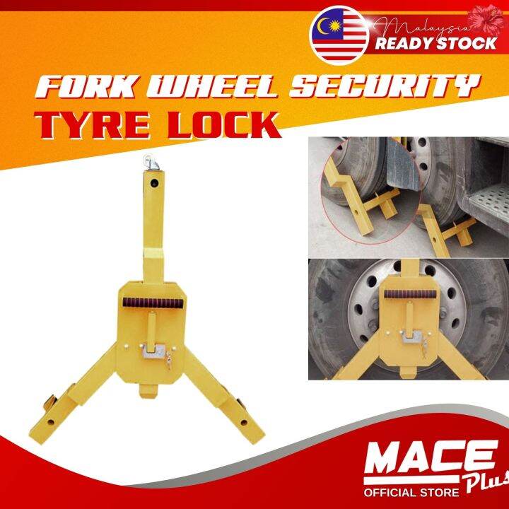 3 Fork Wheel Security Tyre Lock Clamp Car Truck Lorry ATV RV AntiTheft
