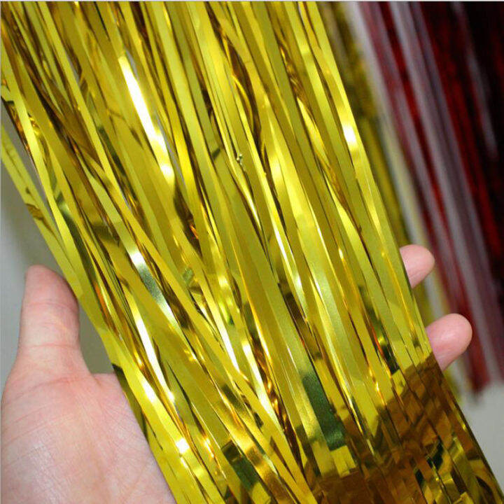 Metallic Foil Curtain Backdrop 1x3 meters Lazada PH