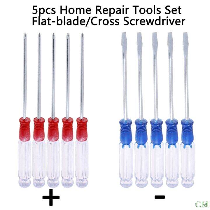 cw-5pcs-lot-screwdriver-125mm-repair-tools-set-small-flat-blade-cross