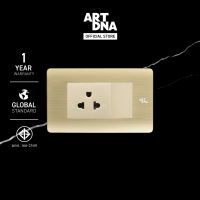 ART DNA รุ่น A85 3Pin+Blank Socket Size S สีทอง ขนาด 2x4  design switch สวิตซ์ไฟโมเดิร์น สวิตซ์ไฟสวยๆ ปลั๊กไฟสวยๆ