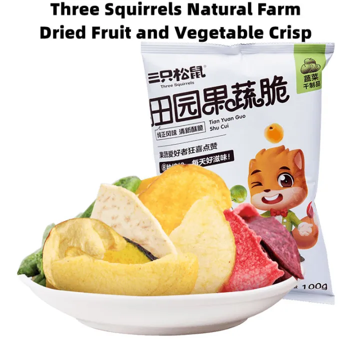 Three Squirrels Natural Farm Dried Fruit and Vegetable Crisp 100g Mixed