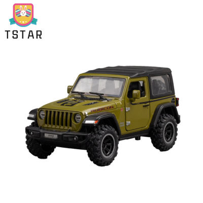1/32 Jeep Wrangler Rubicon Alloy Car Model Light Sound Off-Road Vehicles Car Model For Kids Gifts【cod】