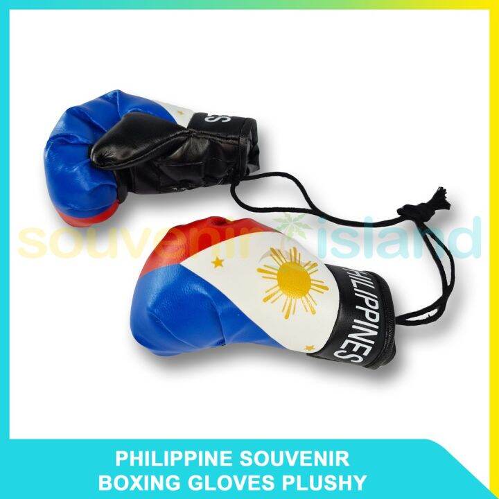 (1 PC) KAMAO BAG PLUSHY Philippine Flag Souvenir Miniature Boxing