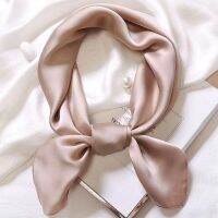 Luxury New Fashion Silk Square Scarf For Women 70*70cm Neck Hair Tie Band Warp Soft Neckerchief Hijab Headscarf Designer Foulard