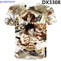 Anime One Piece Luffy T-shirt Men Women Summer 3D Printing Casual Fashion Crew Neck Graphics Short Sleeve Tshirt