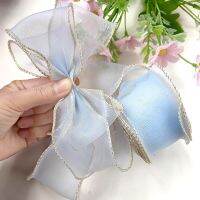 5cm Width Organza Ribbon Trim Wedding Christmas Birthday Party Decoration DIY Gift Wrapping Ribbons Bouquet Packing Decorations Gift Wrapping  Bags