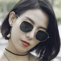 Lady Polygonal Retro Sunglasses Women Metal Small Frame Glasses Fashion Colorful Mercury Joker Wild Sunglasses