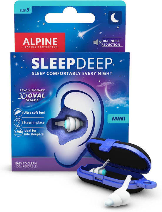 Alpine Hearing Protection Alpine SleepDeep Mini Soft Ear Plugs for