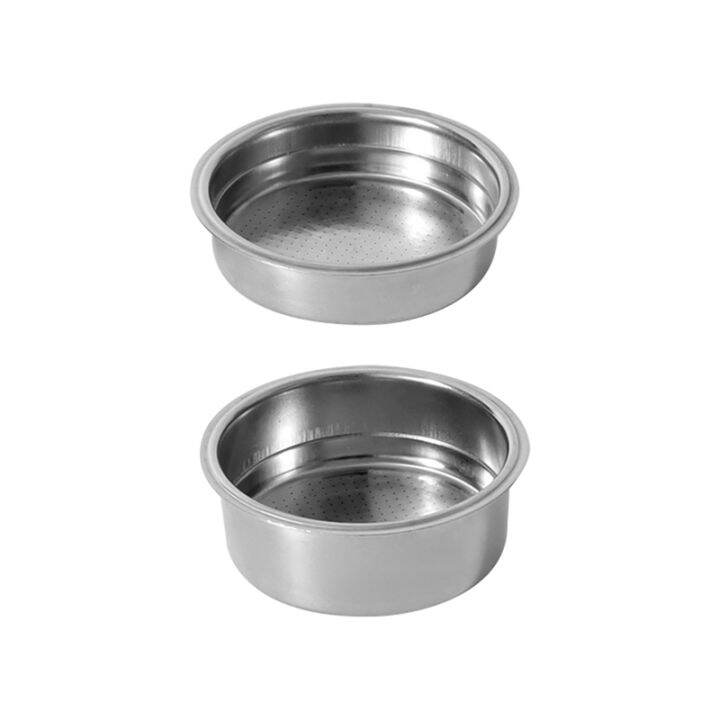 2PCS 51mm Stainless Steel Coffee Machines Pressurized Filter Basket
