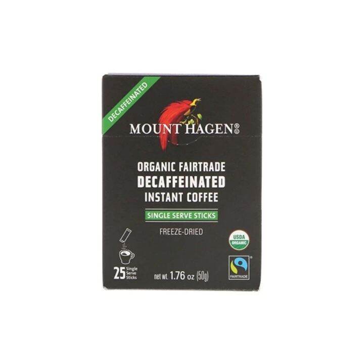 Mount Hagen Organic Instant Coffee Decaf 25 Single Serve Sticks Lazada PH