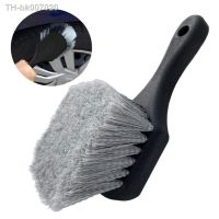 ❆◆  1PCS Car Wheel Wash Brush Long Soft Bristle Tire Rim Cleaning Brush With Handle For Engine Exhaust Tips Grills Motorcycle Hot