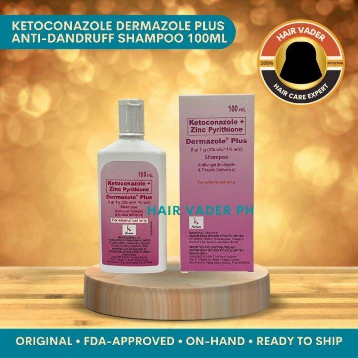 Antidandruff 100 ml Ketoconazole Zinc Pyrithione Shampoo Dermazole