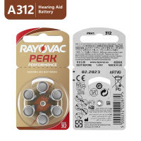 60PCS RAYOVAC PEAK Hearing Aid Batteries A312 312A ZA312 312 PR41 S312, 60 PCS Hearing Aid Battery Zinc Air 312 A312