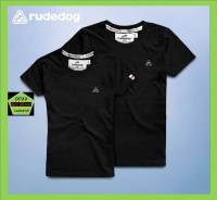 Rudedog เสื้อคอกลม ชาย หญิง รุ่น Water seal  สีดำ