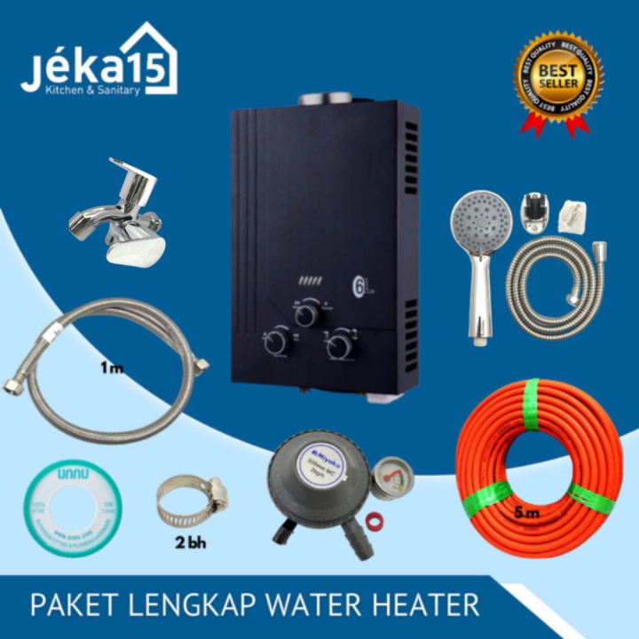 PAKET LENGKAP WATER HEATER MURAH/WATER HEATER GAS | PEMANAS AIR GAS |  Lazada Indonesia