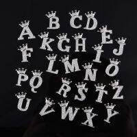 1Pcs Crown Alphabet A-Z Letters metal 3D Croc Charms Garden Shoes Accessories Decoration Fit band Kids Girls Women Gift Headbands