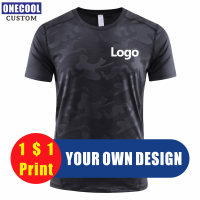 ONECOOL High-Quality Sport Quick-Drying T Shirt Custom Logo Round Neck Embroidery Polyester Print Personal Design Tops 2022