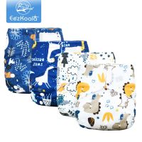 【CC】 EezKoala 4pcs/set Washable Eco-friendly Diaper Ecological Adjustable Nappy Reusable 3-15kg baby with one