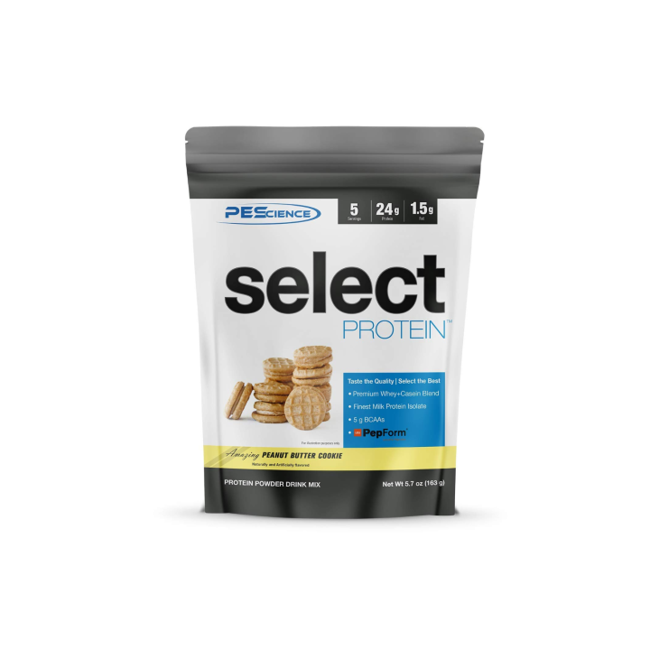 PESCIENCE SELECT PROTEIN 163 GRAMS 5 SERVINGS AMAZING PEABUT BUTTER