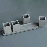 Concrete Silicone Mold Succulent Planter Mould Round Square Plant Potted Cement Flower Pot Mold Rectangular Storage Tray  Mold Bag Accessories