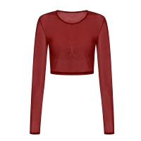 ；【‘；- Women Summer Long Sleeve Top Thin Perspective Shawl Shrug Tops V-Neck Mesh  Blouse Female Shirt 2021 New