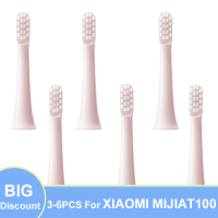 ZZOOI 3-6PCS For XIAOMI T100 Replacement Brush Heads Sonic Electric Toothbrush Soft DuPont Bristle Suitable Nozzles Vacuum Packaging