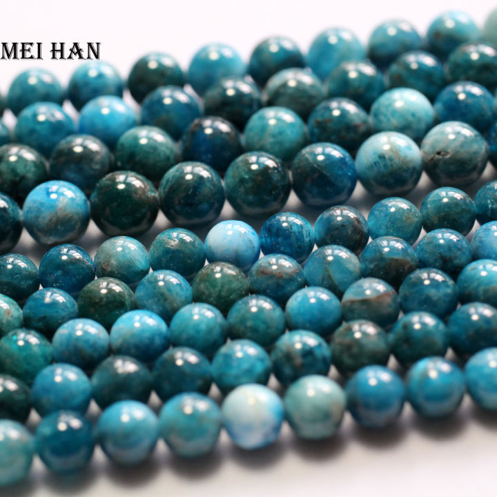 meihan-free-shipping-natural-cost-effective-9-5-10mm-blue-apatite-smooth-round-loose-gemstone-beads-for-jewelry-making-diy