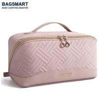 BAGSMART Toiletry Bag for Woman Waterproof Female Outdoor Travel Cosmetic Hangbag Extensible Storage Makeup Organizer Cases