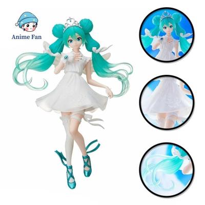 ฟิกเกอร์ Hatsune Miku สองมิติเสื้อยืดแฟนคลับอนิเมะฟิกเกอร์ PVC รูปนักร้องเสมือนจริงรูปอะนิเมะ Miku ของเล่นโมเดลของขวัญให้แฟนๆ