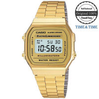 Time&amp;Time Casio Standard นาฬิกาข้อมือผู้หญิง  สีทอง Stainless Strap รุ่น A168WG-9WDF (ใหม่ แท้ ประกัน CMG)