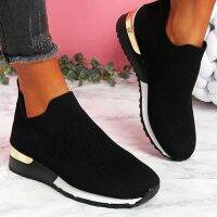 【A Creatively】 รองเท้าผู้หญิง2022ตาข่าย PlatformSocks รองเท้า Tenis Breathable Socofy CasualShoes ผู้หญิงแฟลต Zapatos Mujer