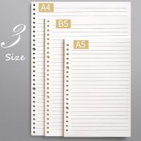 60 Sheets Loose Leaf Notebook A5 B5 A4 Refill Spiral Binder Inside Core Page Cornell Lines Grid Paper School Office Stationery Note Books Pads