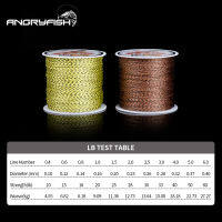 【cw】Angryfish Spider-Line Series 100m300m500m PE ided Fishing Line Camouflag 4 Strands 10- 60LB Multifilament Fishing Line ！