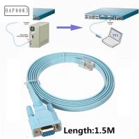 HAF0083 สีฟ้า DB9 RJ45 9Pin RS232 Serial คอมพิวเตอร์ อะแดปเตอร์อีเธอร์เน็ต ระบบเครือข่าย สายคอนโซล