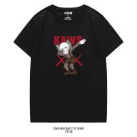 Kaws Uniqllo เสื้อยืดลําลองสําหรับผู้ชายผู้หญิงแขนสั้นคอกลมพิมพ์ลายตัวอักษรสไตล์เกาหลีขนาดพลัส