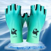 Summer Ice Silk Gloves Sunscreen Half Finger Gloves Fishing Riding Gloves Breathable Shock Absorption Sports Fitness Gloves