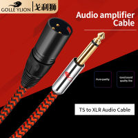 GOLLEY LION สายโมโนเป็น XLR ตัวผู้,ขนาด6.35มม. (1/4นิ้ว) สายเชื่อมต่อไมโครโฟน XLR กับตัวผู้