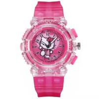 นาฬิกาเด็ก Hello Kittyสีสันสดใส เรืองแสง นาฬิกาเด็กนักเรียนหญิงนาฬิกาข้อมือ Kids Watch Girlsนาฬิกาเด็กผู้หญิงนาฬิกาเจ้าหญิงElsa นาฬิกาเด็กกันน้ำเกาหลีแฟชั่นสไตล์ลายน่ารัก มีไฟ ลายกร์ตูน สำหรับเด็กผู้หญิง