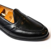 MARS PEOPLES - Full Strap penny loafers (3.5cm)  สีดำ Black