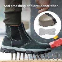 Electric Welding Construction Outdoor Work Shoes Deodorant Steel Toe Cap, Anti-smash Anti-skid Safety Lightweight Work Shoes