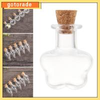 GOTORADE 5pcs เครื่องประดับอัญมณี ของตกแต่งบ้าน จุกไม้ก๊อก ขวดแก้วคอร์ก ขวดตัวอย่างเปล่า ขวดเก็บของ ขวดอวยพร