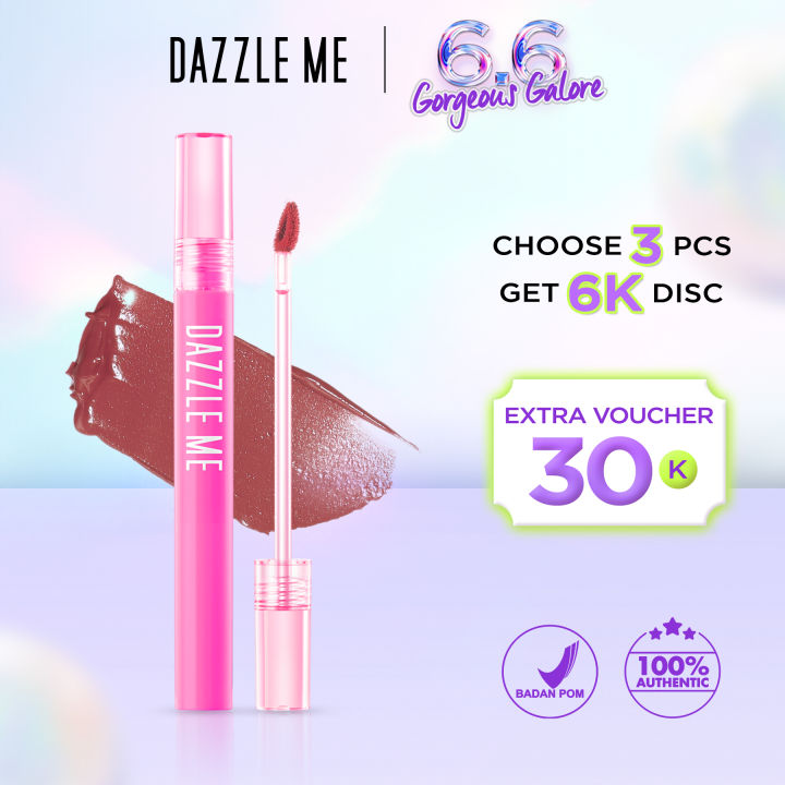 New Dazzle Me Misty Matte Lip Cream Silky Kiss Lip Matte Non Sticky Jam Tahan Air