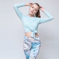 TA ACTIVE TINY BOW WAIST TOPเสื้อครอปแขนยาว