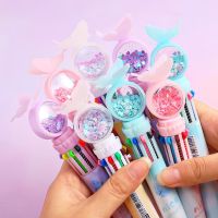 10-In-1 Shuttle Pens Ballpoint Pen Retractable Gel Pen Butterfly Candy 0.5mm Ink Pens For Office School Supplies Students Kids