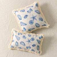 Summer Cushion Cover Starfish Beach Palm Tree Sea Shell Pillow Cover 45x45cm/30x50cm Tassels for home decoration Living Room