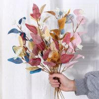 【CC】 Artificial Eucalyptus Branch Plastic Money Leaves Bouquet for Garden Decoration Fake