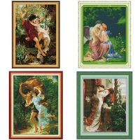 Couple character series cross stitch Kit Aida 14CT white 11CT printing DIY needlework embroidery set home decorative painting