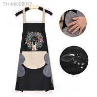 ✕ Kitchen Aprons for Women Men Household Aprons for Kitchen Wipeable Waterproof Oil-Proof tablier cuisine femme Baking Accessories