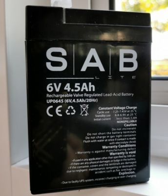 พร้อมส่ง- Battery UPS 4.5Ah 6V แบต UPS แบตเตอรี่สำรองไฟ SAB bySpa แบตโซล่าเซลล์ ไฟฉุกเฉิน