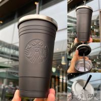 Starbuck Cup Classic 473Ml Selection Black Goddess Stainless Steel Straw ความจุขนาดใหญ่มาพร้อมถ้วย